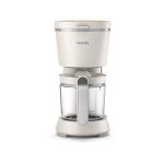 image produit Philips Cafetière filtre - Édition Eco Conscious, Pichet en Verre de 1.2 L, Jusqu'à 15 Tasses, Fabriquée à Partir d'Huile de Cuisson Usagée, Blanc Soyeux Mat (HD5120/00) - livrable en France