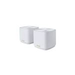 image produit ASUS ZenWiFi XD5 White - Pack de 2 - Système Wi-FI 6 AX Mesh, Double Bande, 3000 Mbit/s, 465m2, AiProtection avec TrendMicro à Vie - livrable en France