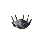 image produit ASUS ROG GT-AXE11000 - Routeur Gaming Wi-FI 6E - Triple Bande + Nouvelle Bande 6 GHz, Port WAN/LAN 2.5G, Compatible PS5, VPN Fusion, Triple accélérateur de Jeu, sécurité réseau Gratuite, AiMesh - livrable en France