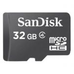 image produit Carte Mémoire MicroSDHC SanDisk 32 Go avec Adaptateur Classe 4 (SDSDQB-032G-B35)