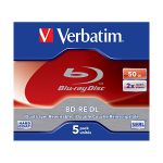 image produit Verbatim BD-RE DL 50 Go 2X, Pack de 5