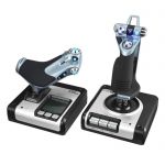 image produit Logitech G Saitek X52 Flight System avec Contrôleur de Poussée et Joystick de Simulation pour la Simulation Spatiale, Ecran LCD, Boutons Eclairés, 2x Port USB, PC, Gris - livrable en France