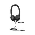 image produit Jabra Evolve2 30 Headset – Noise Cancelling Microsoft Teams Certified Stereo Headphones with 2-Microphone Call Technology – USB-A Cable – Black