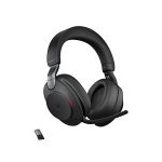 image produit Jabra Evolve2 85 Casque PC Sans Fil - Casque Audio certifié Microsoft Teams avec Réduction du Bruit et Batterie Longue Durée - Adaptateur Bluetooth USB-A - Noir - livrable en France