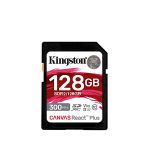 image produit Kingston Canvas React Plus 128Go SDXC Carte mémoire UHS-II 300R/260W U3 V90 for Full HD/4K/8K - SDR2/128GB - livrable en France