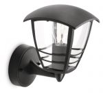 image produit Philips Luminaire Extérieur Lanterne Murale montante Creek Noire 1x60W 230V sans Détecteur de Mouvement