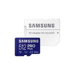 image produit Samsung 512GB PRO Plus MicroSDXC 120MB/s +Adapter - livrable en France