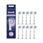 image produit Oral-B Sensitive Clean, Pack de 10 Brossettes de Rechange, Embout, Pour Brosse à Dents Électrique Jusqu’à 100 % d’élimination de la Plaque Dentaire, Blanc - livrable en France