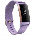 image produit  Fitbit - Charge 3 - Bracelet d’activité Étanche - Aluminium Or Rose / Tissé Lavande 