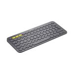 image produit Logitech Clavier Bluetooth sans fil K380, fonction multi-appareils et fonction Easy Switch, raccourcis Windows et Apple, PC/Mac/Tablette/Téléphone portable/Apple IOS+TV, disposition QWERTZ allemande - Noir
