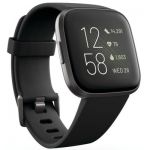 image produit Fitbit Versa 2 : Montre Connectée Forme et Bien-Être avec Contrôle Vocal, Score de Sommeil et Musique, avec Amazon Alexa Intégrée, Noir, Carbone