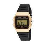 image produit Casio Montre Quartz Unisexe 31.00mm avec Cadran LCD Digitale et Bracelet en Rubber Strap Noir F-91WM-9AEF