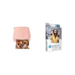 image produit HP Sprocket 2x3 Imprimante photo instantanée pour smartphone - Imprimante mobile couleur sans fil - Photos adhésives Zink - Impression iOS & Android compatibles avec Bluetooth et appli amusante - Rose - livrable en France