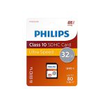 image produit Philips Ultra Speed Carte SDHC 32 Go UHS-I U1, Vitesse de Lecture jusqu'à 80MB/s, V10, Carte mémoire pour Appareil Photo, Tablette, Ordinateur Personnel, Lecteur de Carte, vidéo Full HD