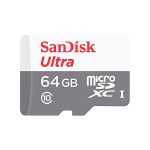 image produit SanDisk Ultra microSDXC 64GB, up to 100MB/s, Class 10, UHS-I, Full HD Video White/Grey