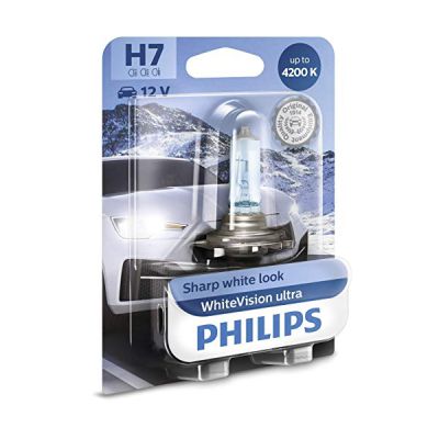 image Philips 12972WVUB1 WhiteVision Ultra Xenon Lampe de phare H7 4 200 K Blanc froid