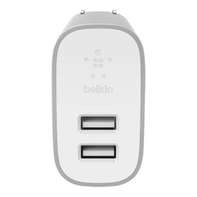 image Belkin Chargeur secteur BOOST↑CHARGE™ à 2 ports (Chargeur multi-USB de 24 W pour smartphone et tablette)