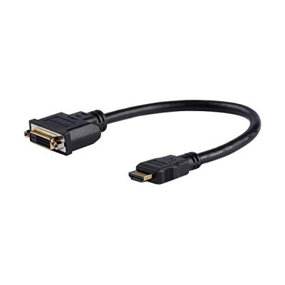 Câble adaptateur HDMI vers DVI-D de 20 cm - Câble adaptateur vidéo HDMI vers DVI-D de 20 cm - HDMI mâle vers DVI femelle