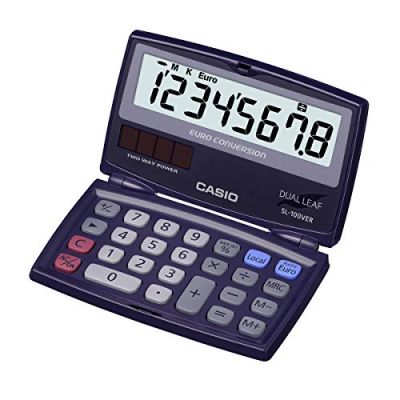 calculatrice SL-100 VER, alimentation solaire/p…