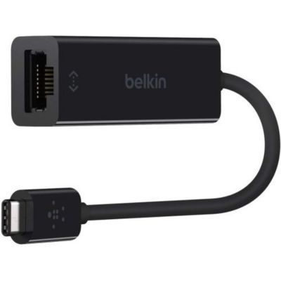 image Belkin - Adaptateur USB C vers Ethernet femelle - Noir (compatible avec le nouvel iPad Pro)