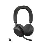 image produit Jabra Evolve2 75 Wireless PC Headset with 8-Microphone Technology - Dual Foam Stereo Headphones with adjustable Advanced Active Noise Cancellation, USB-C Bluetooth Adapter and UC Compatibility - Black - livrable en France