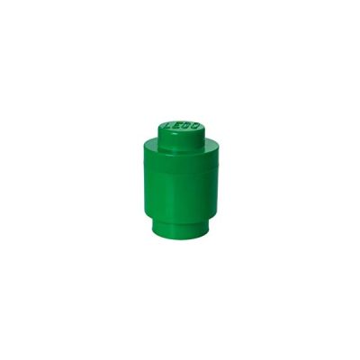 image LEGO 40301734 Brique ronde de rangement empilable 1, Plastique, Vert, 12,3 cm