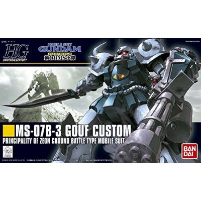 Bandai Hobby BAS5059165 Gundam HGUC #117 MS-06b Gouf Custom Model Kit (échelle 1/144), Gris Acier