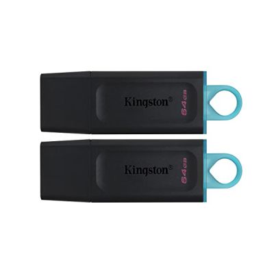 image Kingston DataTraveler Exodia DTX/64GB-2P Clé USB 3.2 Gen 1 - avec capuchon de protection et anneaux pour porte-clés de plusieurs couleurs
