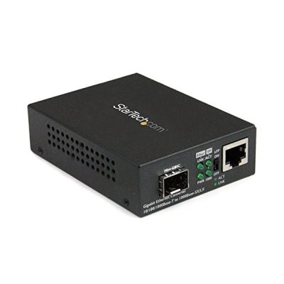 image STARTECH Convertisseur de média fibre optique Gigabit Ethernet avec slot SFP ouvert - 1 Port - 1 x Réseau (RJ-45) - Fibre