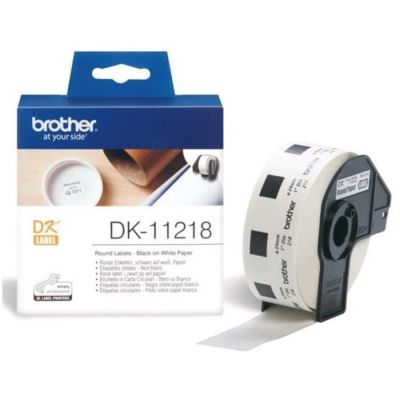 image Brother DK-11218 | Rouleau d'étiquettes, original | noir sur blanc | 24 mm