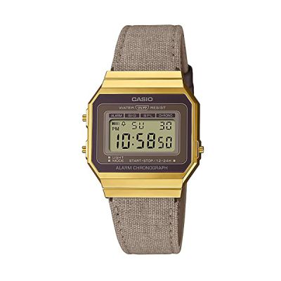 image Casio Mixte Analogique-Numérique Quartz Montre avec Bracelet en Tissu