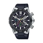 image produit Casio Montre Solaire Homme 55.60mm avec Cadran Noir analogique et Bracelet en Bracelet en Acier Noir EQB-2000DC-1AER