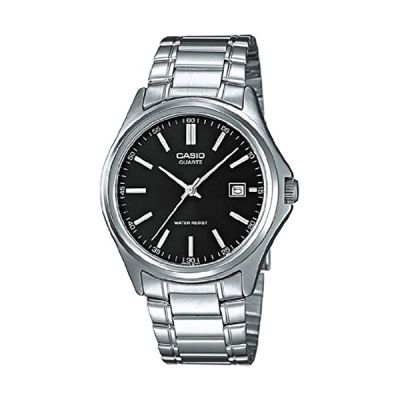 Casio - Montre Homme - MTP-1183A-1AEF - Quartz Analogique - Cadran Noir - Bracelet Acier Argent