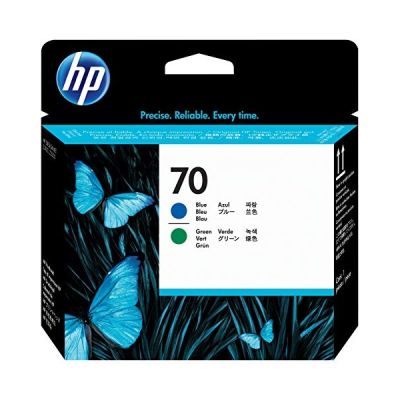 image HP 70 Tête d'impression d'origine Bleu et Vert