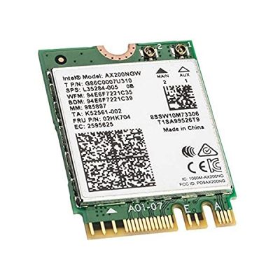 image Intel OSGEAR-NEU AX200NGW WLA/Wi-FI 6 AX200 2230 2 x 2 AX+ Bluetooth 5.0, M.2/A-E-Key (AX200.NGWG) Wi-FI 6 AX200 avec vPro, 2,4 GHz/5 GHz, Bluetooth 5.0, M.2/A-E-Key 802 .11 AX