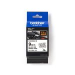 image produit Brother TZe-FX221 | Ruban original Laminé flexible | 9 mm | Noir sur fond Blanc | 8M - livrable en France