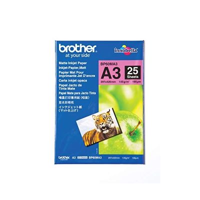 Brother BP60MA3 Papier mat A3 (297x420 mm) 145g 25 feuilles image Brother BP60MA3 Papier mat A3 (297x420 mm) 145g 25 feuilles