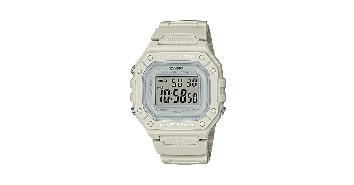 Casio W-218H-8AVEF, Orologio Unisex Al Polso, Design Analogico, Colore Grigio