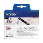 image produit Brother DK-N55224 | Rouleau de Papier Continu, Original | Sans Adhésif | Noir sur Blanc | 54 mm x 30,5 m Blanc