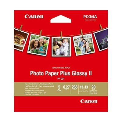 image Canon PP-201 Papier Photo Brillant Format Carré 13x13cm (20 feuilles)