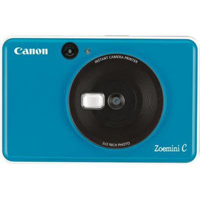 image  Appareil Photo instantané Canon Zoemini C Bleu Ocan avec impression + Pack de 20 Feuilles compatibles ZOEMINI