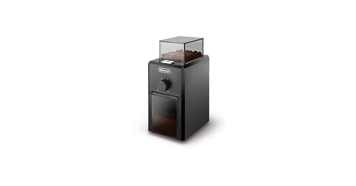 De'Longhi KG79 Moulin à Café Électrique – Broyeur à Meules Réglable 16 Niveaux, 120 G, Noir – Café Toujours Frais !