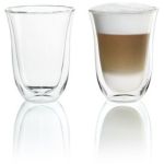 image produit Delonghi 5513214611 Pack de 2 Verre à café latte isolé