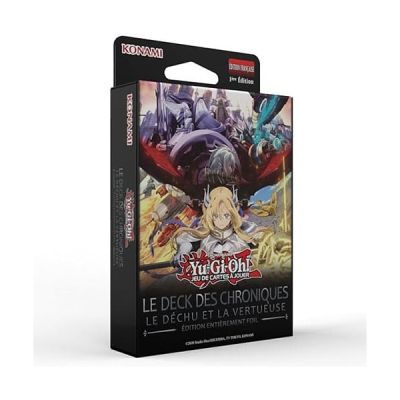 image Yu-Gi-Oh! Deck des Chroniques : Le Déchu et la Vertueuse - Jeu de cartes à jouer - 51 cartes - À partir de 6 ans - Édition française