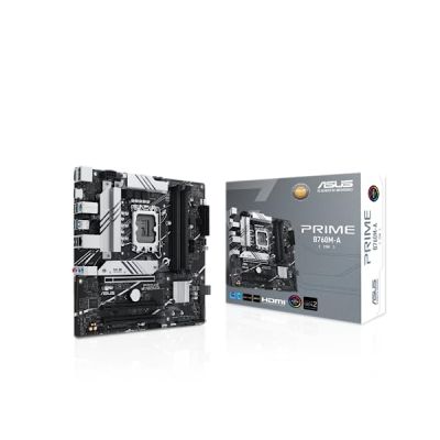 image ASUS PRIME B760M-A-CSM – Carte mère PRO Intel B760 LGA 1700 mATX (PCIe 4.0, 2 x M.2, Realtek 2.5Gb Ethernet, DisplayPort, 2 x HDMI, SATA 6 Gbps, USB 3.2 Gen 2 arrière et Type-C avant, Aura Sync RGB)