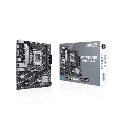 image ASUS PRIME B760M-K D4 – Carte mère Intel B760 LGA 1700 Micro-ATX (DDR4, PCIe 4.0, 2 x PCIe 4.0 M.2, Realtek 2.5Gb Ethernet, VGA, HDMI, SATA 6 Gb/s, USB 3.2 Gen 1, Aura Sync RGB)
