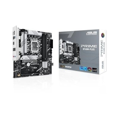 image ASUS Prime B760M-PLUS Carte mère Intel B760 LGA 1700 mATX (PCIe 4.0, M.2, Realtek 2,5 Go Ethernet, DP, HDMI, SATA 6 Gbps, USB Type-C, Protecteur d'E/S pré-monté, Aura Sync)