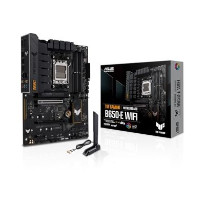 image ASUS TUF Gaming B650-E WiFi – Carte mère Gaming AMD Ryzen AM5 ATX (DDR5, 8+2 Phases d'alimentation, PCIe 5.0, M.2, Aura Sync RGB)