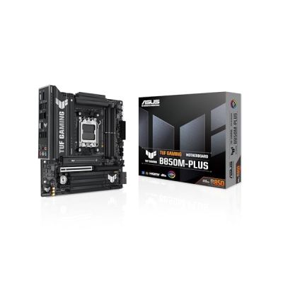 image ASUS TUF Gaming B850M-PLUS AMD mATX Motherboard, 14+2+1 80A DrMOS Power Stages, DDR5, PCIe 5.0 Ready, 3xM.2 Slots, Realtek 2.5Gb Ethernet, DisplayPort, HDMI™, BIOS Flashback™, Aura Sync