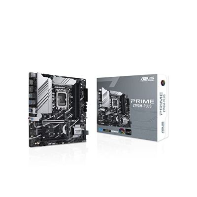 image ASUS PRIME Z790M-PLUS – Carte mère Intel LGA 1700 mATX (DDR5, PCIe 5.0, 10+1 DrMOS, 3 x M.2 slots, Intel 1 Gb LAN, HDMI, Display Port, USB 3.2 Gen 2x2 Type-C, Thunderbolt USB4, Arua Syn RGB)